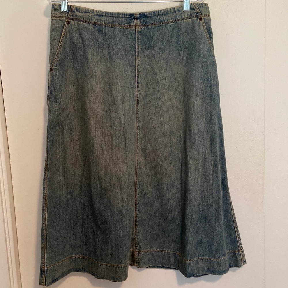 J. Crew Faded Denim Skirt